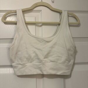 no boundaries white ribbed seamless bralette size XL NWOT